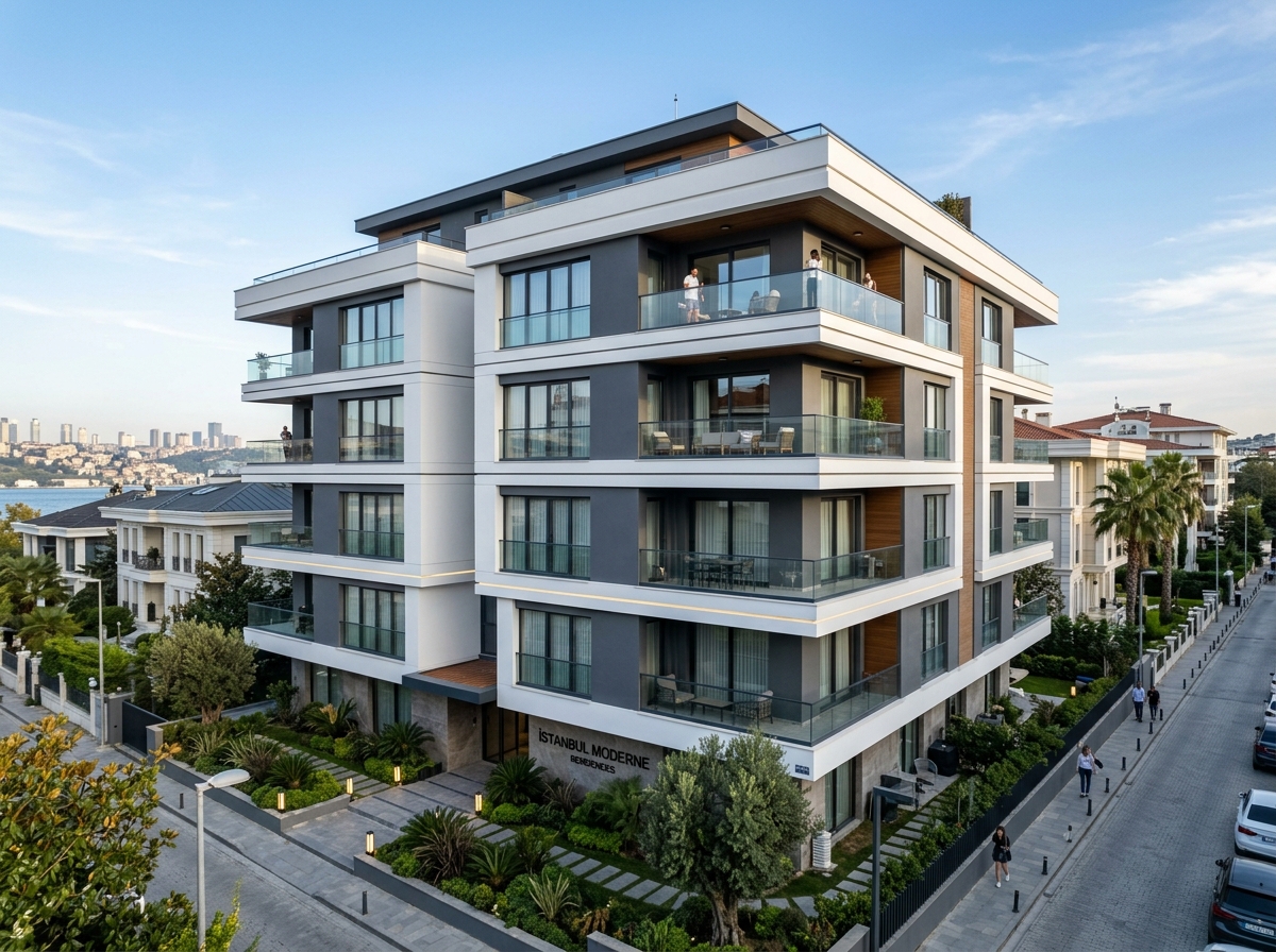 Modern Apartman Komple Dış Cephe Boya ve Sıva
